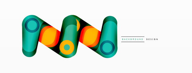 Modern stylish geometric background. Abstract round shapes composition for wallpaper, banner, background or landing