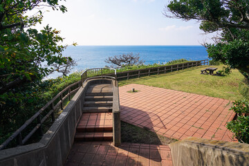 相模湾を見晴らす潮風の丘　荒崎公園（神奈川県横須賀市）