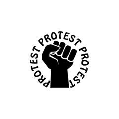 Protest icon isolated on white background