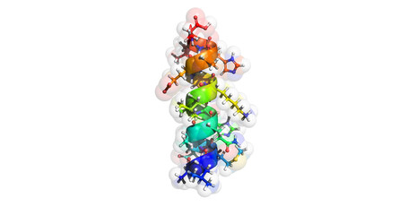 Alpha helix of a protein molecule, 4K