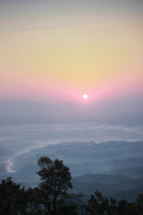 Fototapeta premium River among the clouds