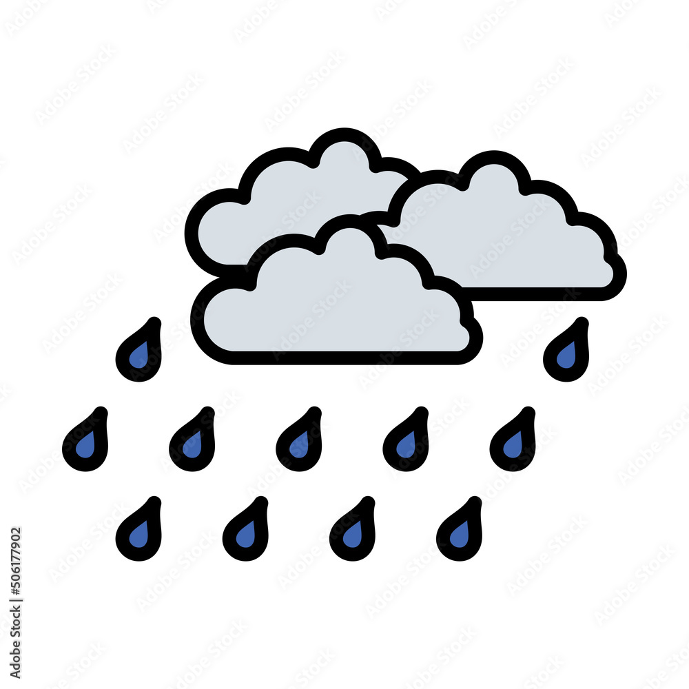 Wall mural Rainfall Icon