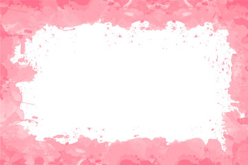 Abstract pink marbling watercolor frame background ideal for an invitation card