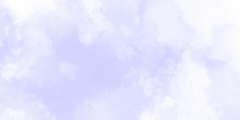 Abstract light blue sky watercolor background with paint. Colorful bright ink and watercolor textures on white paper background. Light blue sky background with clouds background.