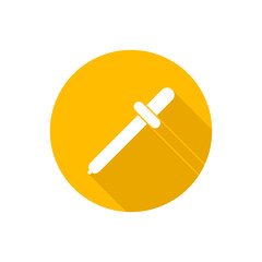 Pipette flat icon with shadow