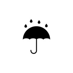 Umbrella with rain drops icon