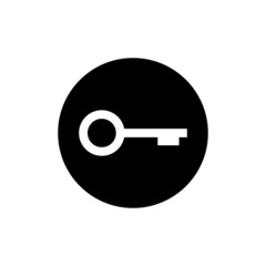 Key icon in black round