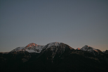 Cresta de montaña. 