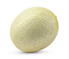 Cantaloupe melon on white background