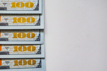 money, several 100-unit banknotes 