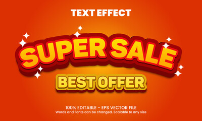 Super Sale Text Effect for Marketing Resources. Graphic Style Text Effect