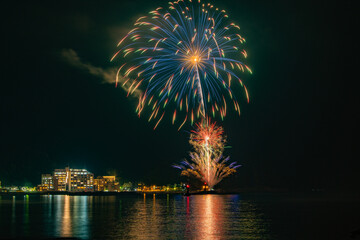 fireworks over the bay