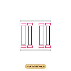 Pillar icons  symbol vector elements for infographic web