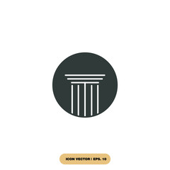 Pillar icons  symbol vector elements for infographic web