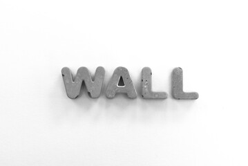 Lettrage en béton - wall