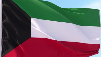Kuwait Flag Looping Background