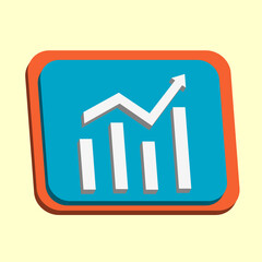 3D icon increase stock market financial investment vector, increase sales or company progress, Growth profit for your business