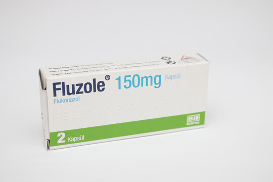 Packaging of fluzol tablets. Antalya, Turkey - 02.09.2022