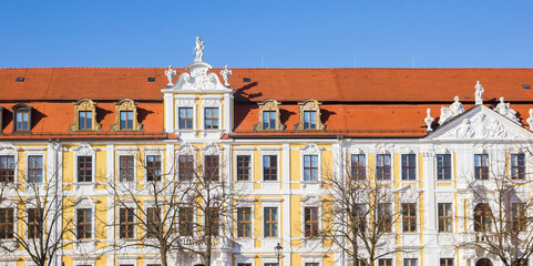 Panorama of the Landtag building in historic city Magdeburg, Germany - obrazy, fototapety, plakaty