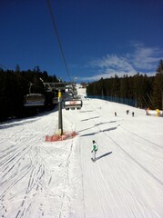 ski lift in the mountains