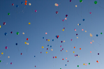 balloons in the sky