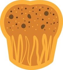 Panettone typical italian cake isolated vector icon for Christmas and Epiphany.
