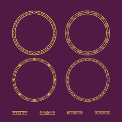 chinese circle border with the chinese motif