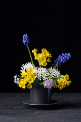 spring bouquet of forest flowers
