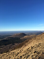 Landscape of mountains with dry nature