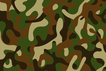 camouflage soldier pattern design background.clothing style army green and brown camo repeat print. vector illustration © pramot48