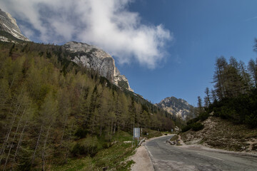 Fototapeta na wymiar Vrsic-Pass in Slowenien