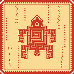 Seamless pattern with turtle. Stock animal pattern. Design for wall decoration, postcard, poster, brochure, shirt, etc