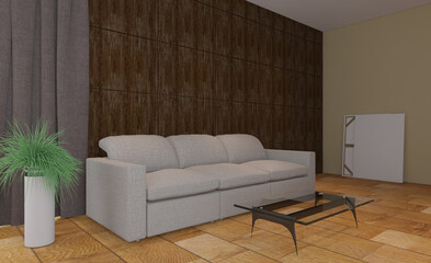 Modern meeting room. 3D rendering.