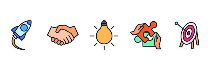 business set icon symbol template for graphic and web design collection logo vector illustration