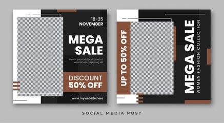 Mega sale social media template