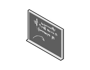 Blackboard isometric design icon. Vector web illustration. 3d colorful concept