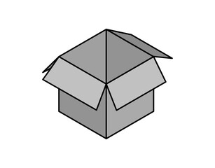 Box isometric design icon. Vector web illustration. 3d colorful concept