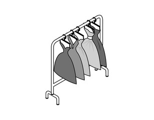 Clothes isometric design icon. Vector web illustration. 3d colorful concept