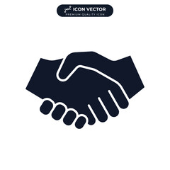 hand shake icon symbol template for graphic and web design collection logo vector illustration
