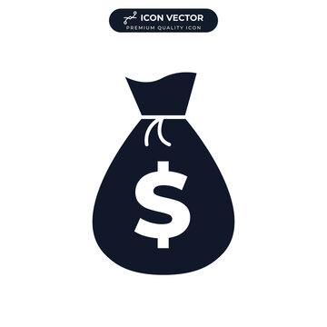 money bag icon symbol template for graphic and web design collection logo vector illustration
