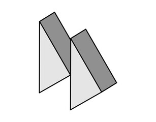 Fast forward isometric design icon. Vector web illustration. 3d colorful concept