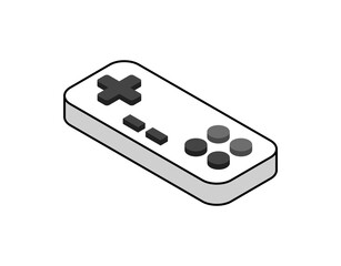 Gamepad isometric design icon. Vector web illustration. 3d colorful concept