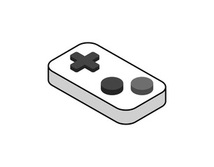 Gamepad isometric design icon. Vector web illustration. 3d colorful concept