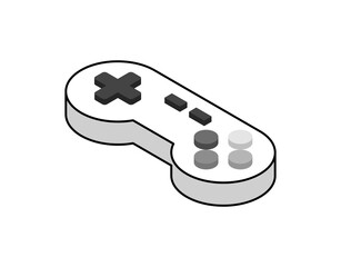 Gamepad isometric design icon. Vector web illustration. 3d colorful concept