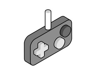 Gamepad isometric design icon. Vector web illustration. 3d colorful concept