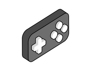 Gamepad isometric design icon. Vector web illustration. 3d colorful concept