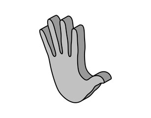 Obraz premium Hand isometric design icon. Vector web illustration. 3d colorful concept