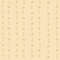 Yellow minimalistic background with flowers