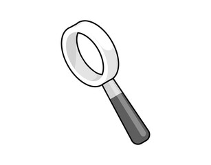 Magnifier isometric design icon. Vector web illustration. 3d colorful concept