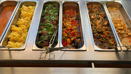 Restaurant serving a buffet lunch